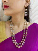 Handcrafted Semi Precious Onyx Stone Golden Pearls Beaded Necklace By Gehna Shop